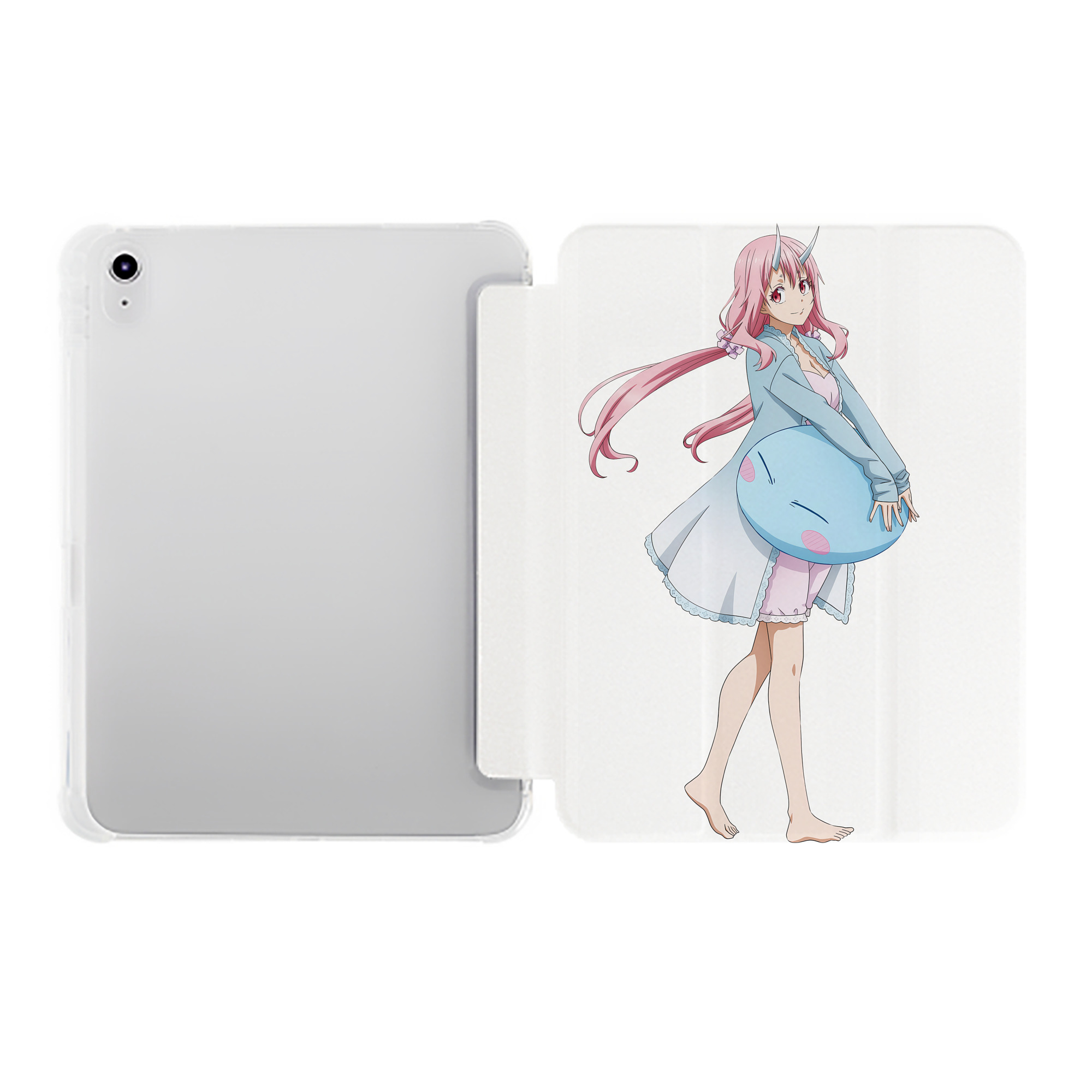 （画像用） 転スラ Regarding Reincarnated to Slime IPad ケース ペン収納付き 三つ折りスタンド PUレザー×シリコン 対応機種9.5/10.5/10.9インチ